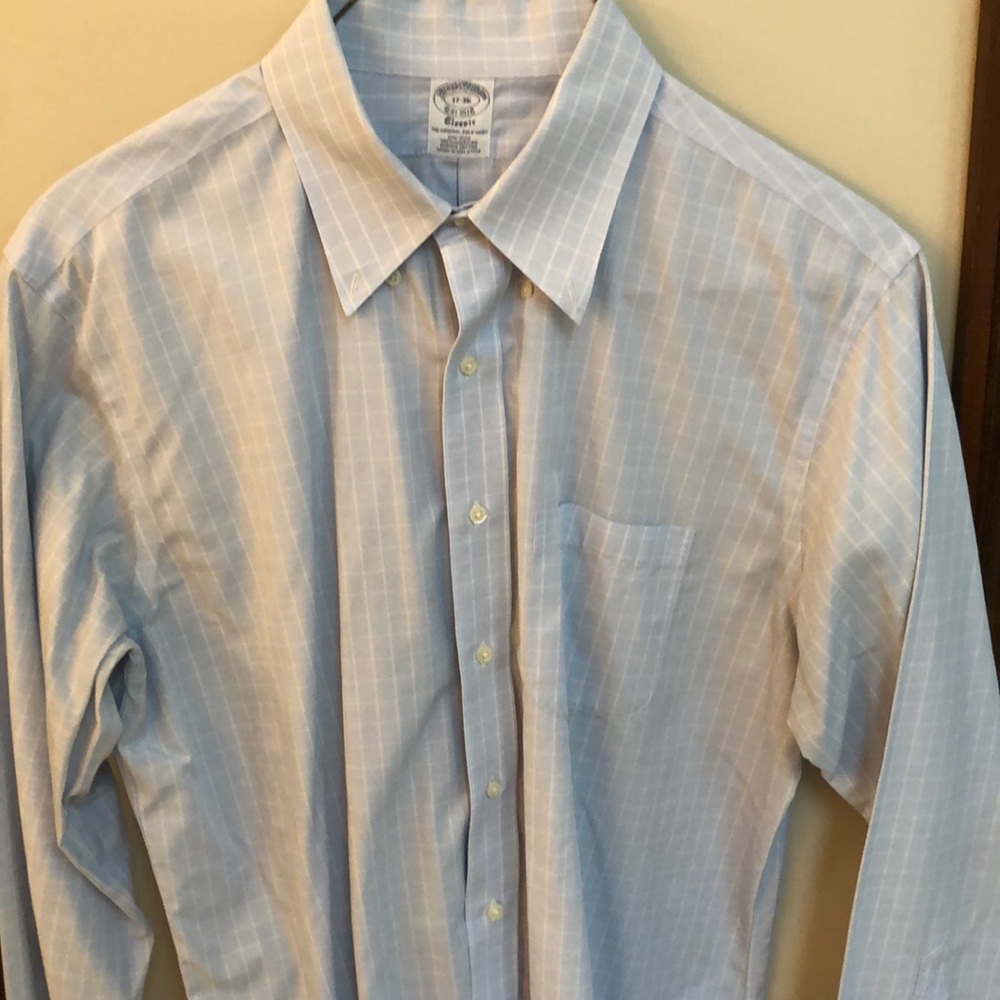Slightly worn Brooks Brothers noniron dress shirt.